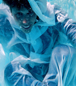 white anorak underwater